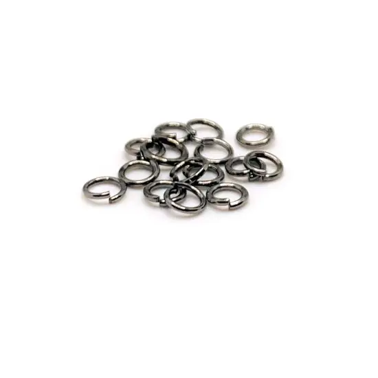 100, 500 or 1,000 Pieces: 4 mm Gunmetal Gray Open Jump Rings, 21g {1}