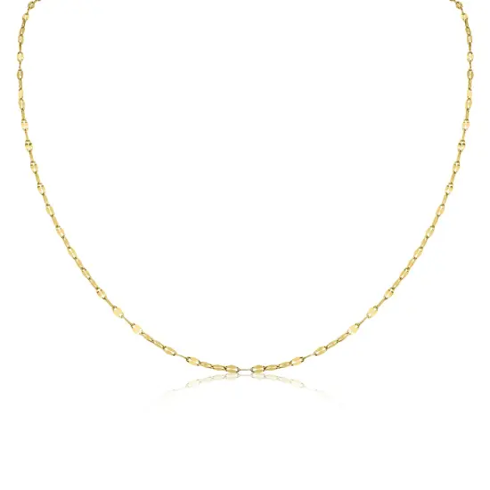 Stainless Steel PVD Coated Lip Chain Necklace {3}