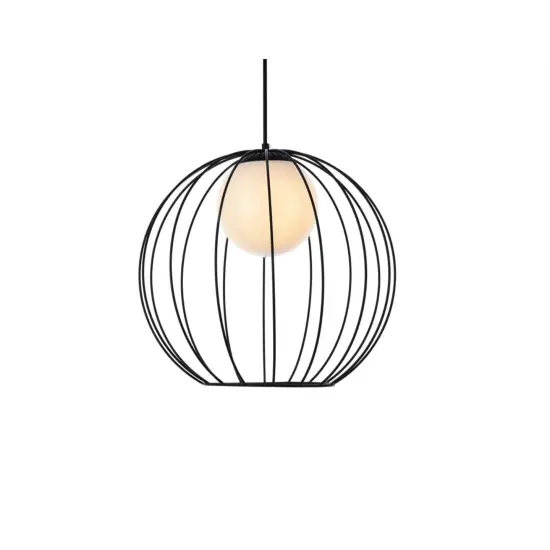 Wetzel 1 light black pendant {3}