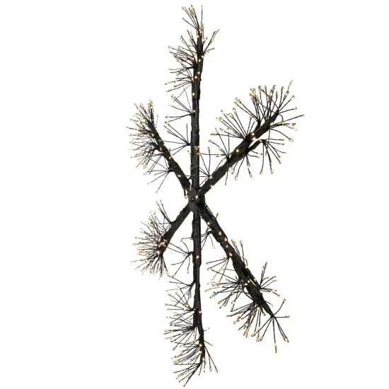 Northlight 24" LED Lighted Snowflake Christmas Decoration, Warm White Lights Black {4}