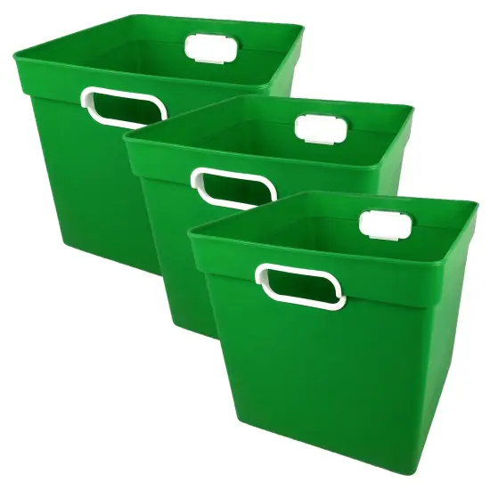 Cube Bin, Green, Pack of 3 {1}