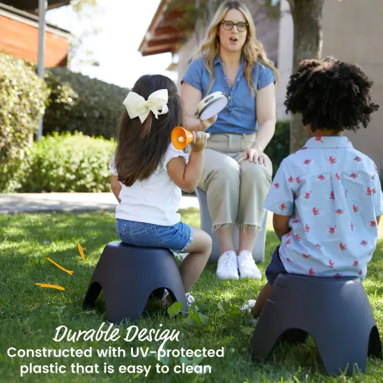 Ayana Stool Set, Flexible Seating, 4-Pack Black {4}