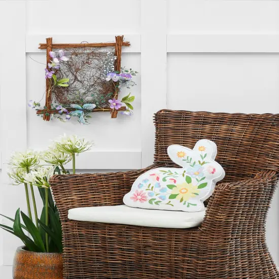 Easter Bunny Rabbit Shaped Accent Pillow, 14" x 14" {3}