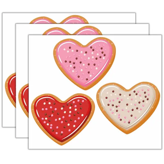 Heart Cookies Paper Cut-Outs, 36 Per Pack, 3 Packs {1}