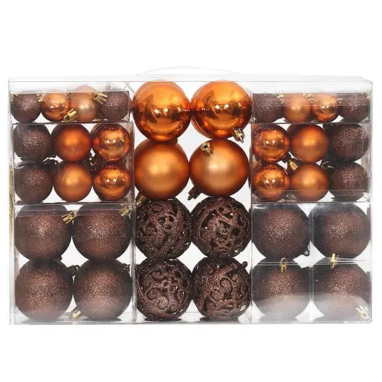 Christmas Baubles 100 pcs1.2" / 1.6" / 2.4" Brown {2}