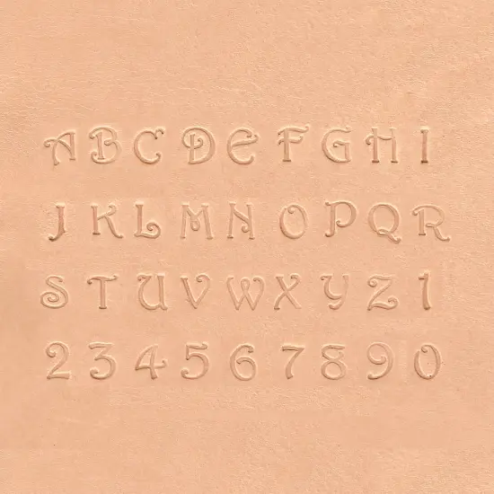 Realeather(R) Crafts Fancy Alphabet & Number Stamp Set-3/8" {3}