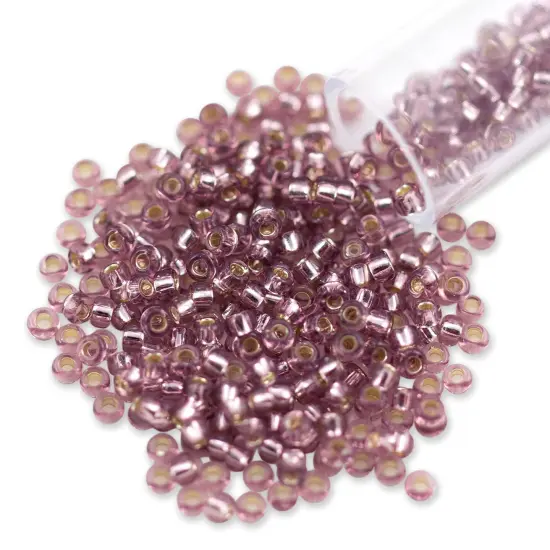 Miyuki Round Rocaille Seed Bead 11/0 Silver Lined Lilac {1}