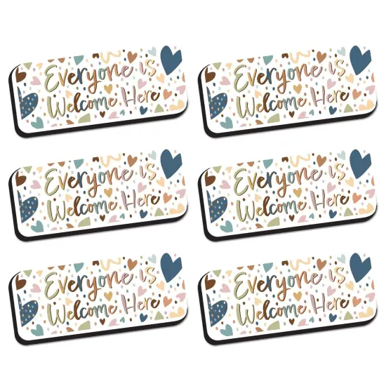 Magnetic Whiteboard Eraser, Everyone is Welcome, Pack of 6 {1}