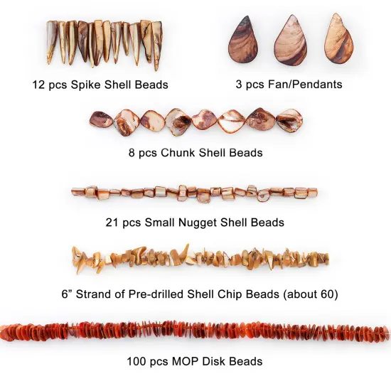 Ines Collection of Shell Beads Value Pack {3}