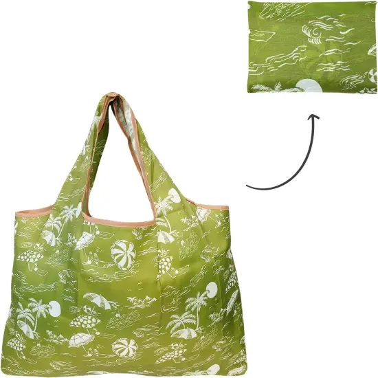 Wrapables Large Foldable Tote Nylon Reusable Grocery Bag, 3 Pack Destination Places {5}