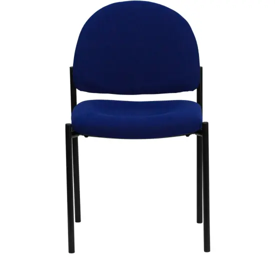 Emma and Oliver Comfort Stackable Steel Side Reception Chair Navy Fabric {2}