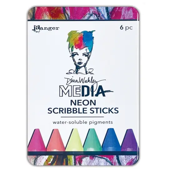 Dina Wakley Media Scribbles Sticks 4-6/Pkg {1}