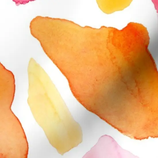 Various Fabrics by the Yard or Fat Quarter Watercolor Pink Orange Yellow Bright Whimsical Animal Print Custom Printed Fabric by Spoonflower {7}