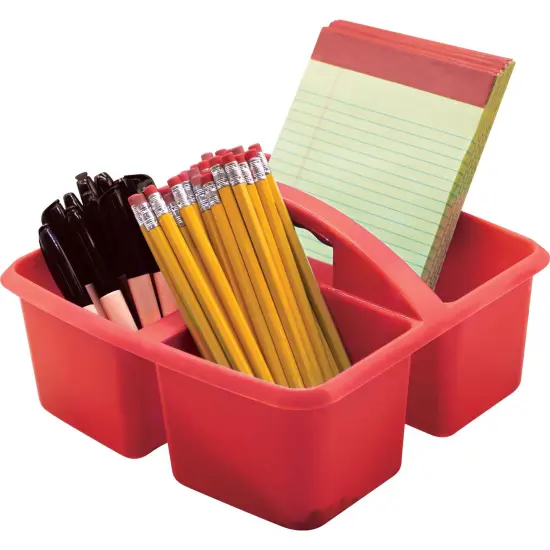 Red Plastic Storage Caddy, Pack of 6 {4}