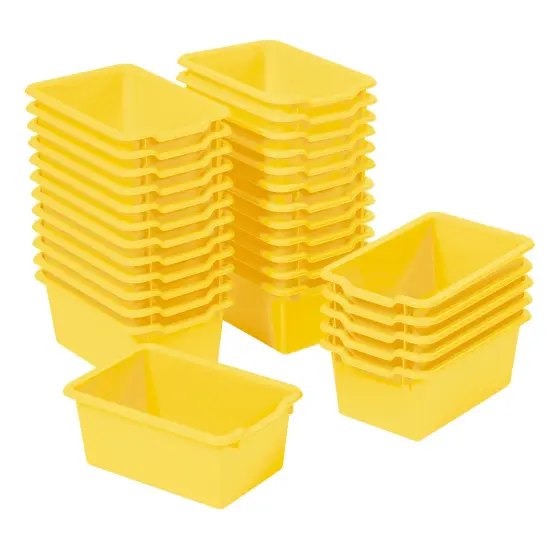 Scoop Front Storage Bins, Multipurpose Organization, 30-Pack Yellow {1}