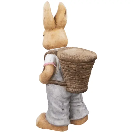Northlight Boy Rabbit Outdoor Easter Garden Planter - 19.25" Brown {7}