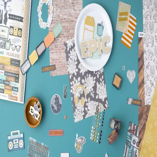 Amerian Crafts Double-Sided Paper Pad 6"X8" 36/Pkg-Gold Foil, Cedar House {4}