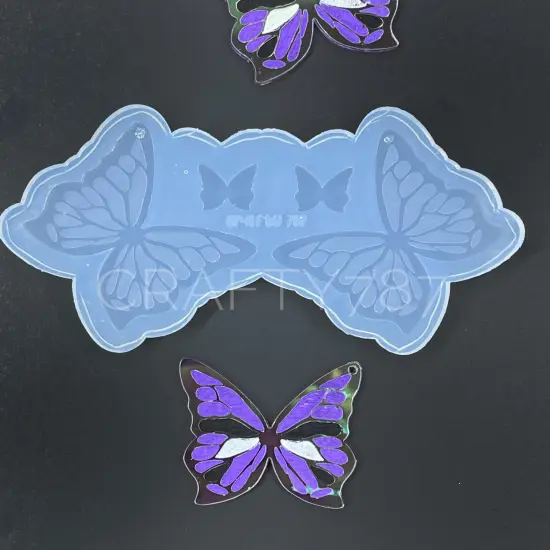Butterfly Large Dangle Earring Silicone Mold (C8) {2}