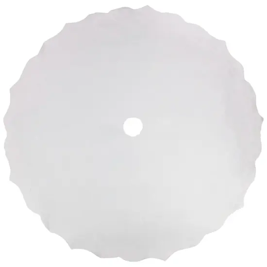 Northlight Scalloped Edge Christmas Tree Skirt - 38" - White {3}