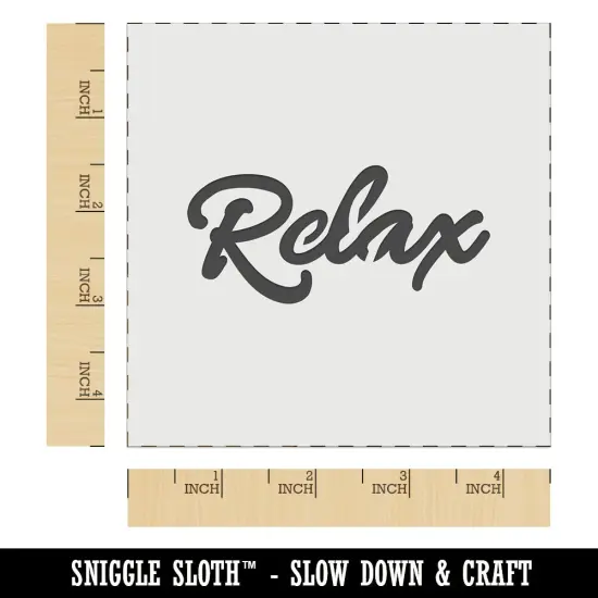 Relax Fun Text Wall Cookie DIY Craft Reusable Stencil {6}