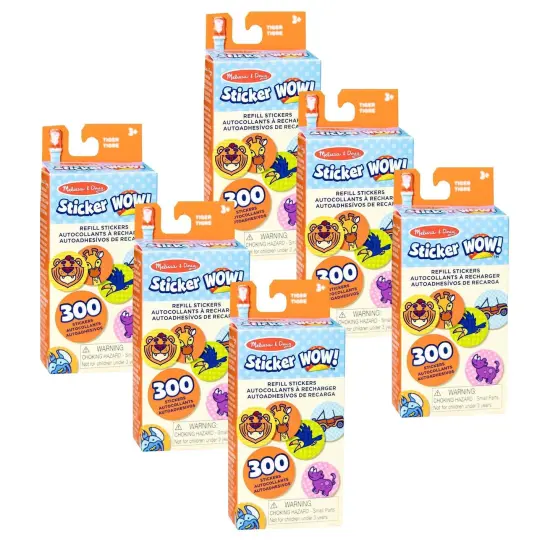 Sticker WOW! Refill Stickers - Tiger - 300 Per Pack, 6 Packs {1}