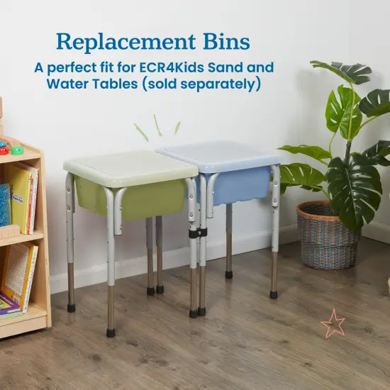 Square Bin with Lid, Storage Containers, 2-Pack Fern Green {5}