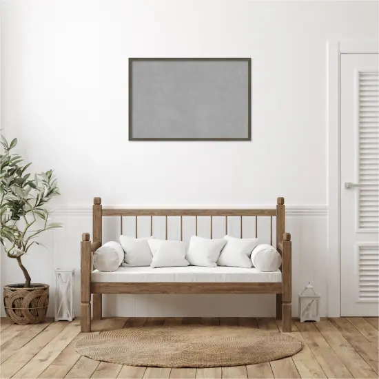 Svelte Wood Framed Magnetic Board Svelte Clay Grey {6}