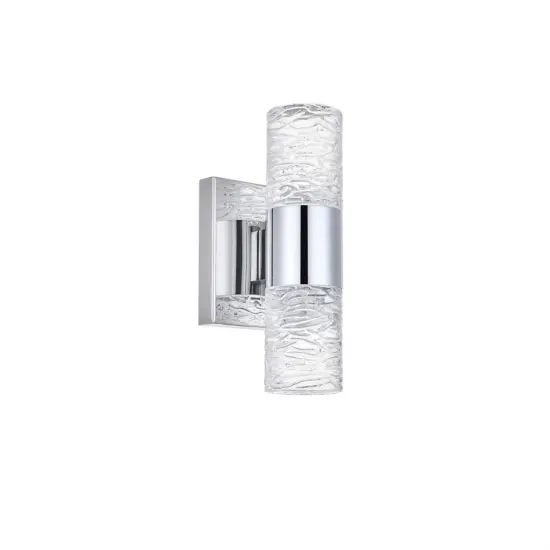 Vega 2 light Chrome LED Wall Sconce {5}