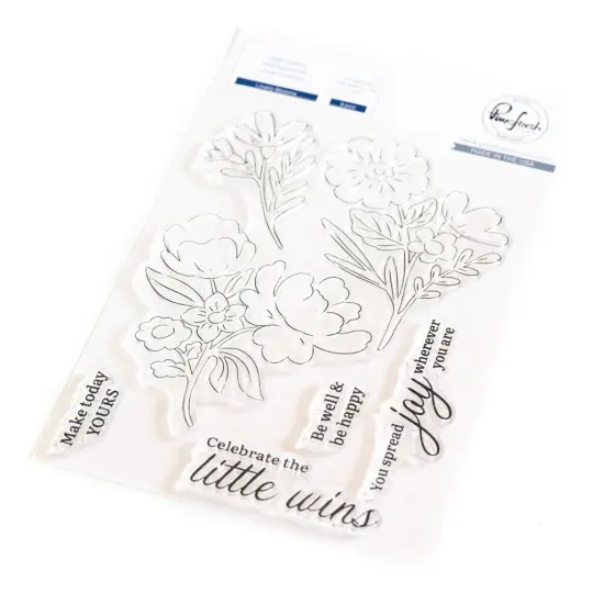 Pinkfresh Studio Clear Stamp Set 4"X6"-Lovely Blooms {1}