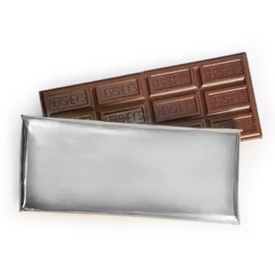 25 Pcs Hershey's Chocolate Bars Wrapped with Silver Foil - 1.55oz Milk Chocolate Candy Bars - DIY Party Favors {3}