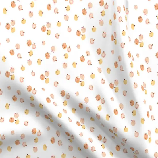 Various Fabrics by the Yard or Fat Quarter Boho Apples Hand Painted Delicate Pink Orange Autumn Fruit Custom Printed Fabric by Spoonflower {5}