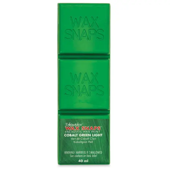 Enkaustikos Wax Snaps Encaustic Paints - Cobalt Green Light, 40 ml cake {1}