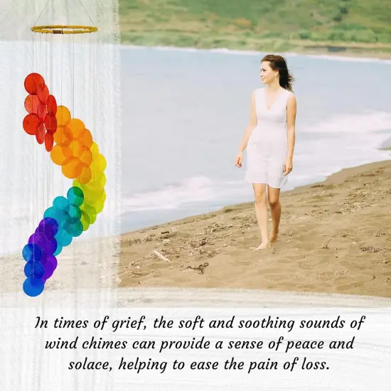 23325 Wind Chimes for outside Birthday Gifts for Mother Daughter Sister Aunt Women Farmhouse Beach Home Decor Windchimes Outdoors Garden Patio Yard Sea Glass Capiz Shells 27 Inch {5}