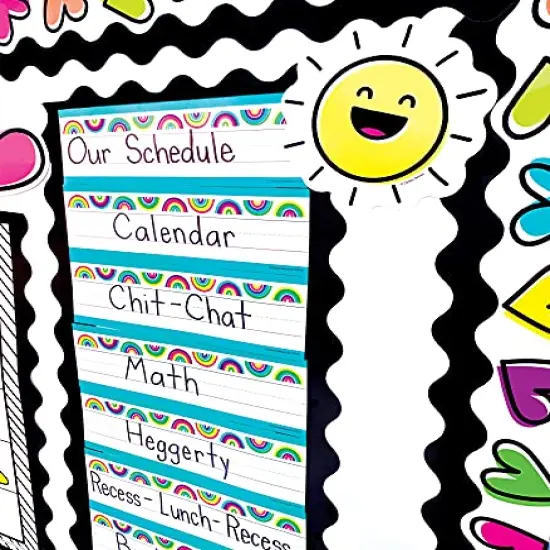 65 Feet Black Bulletin Board Borders, Scalloped Border Trim, Rolled Classroom Borders for Bulletin Board, White Board, Cork Board, Locker, and Classroom D&eacute;cor {6}