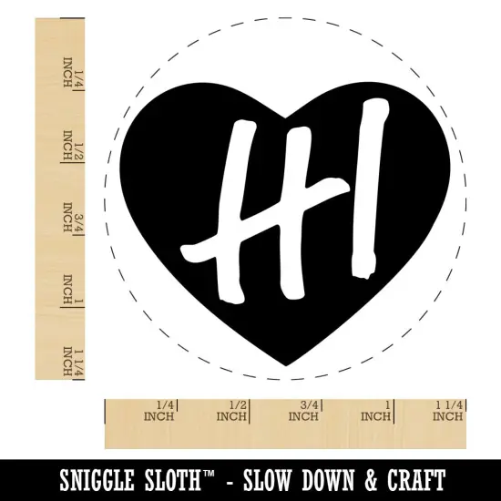 HI Hawaii State in Heart Rubber Stamp for Stamping Crafting Planners {1}