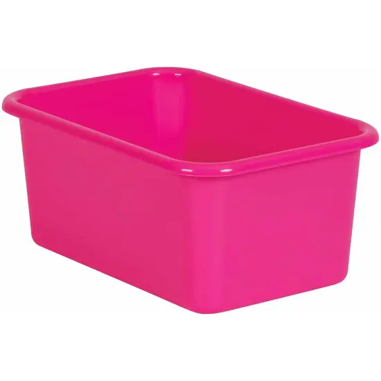 Pink Small Plastic Storage Bin, Pack of 6 {2}