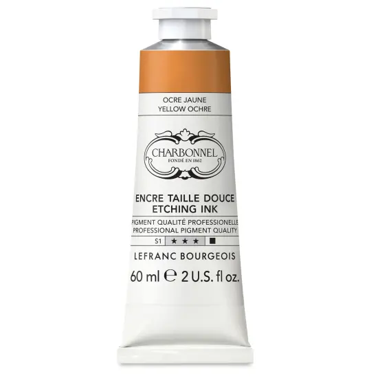Charbonnel Etching Ink - Yellow Ochre, 60 ml {1}