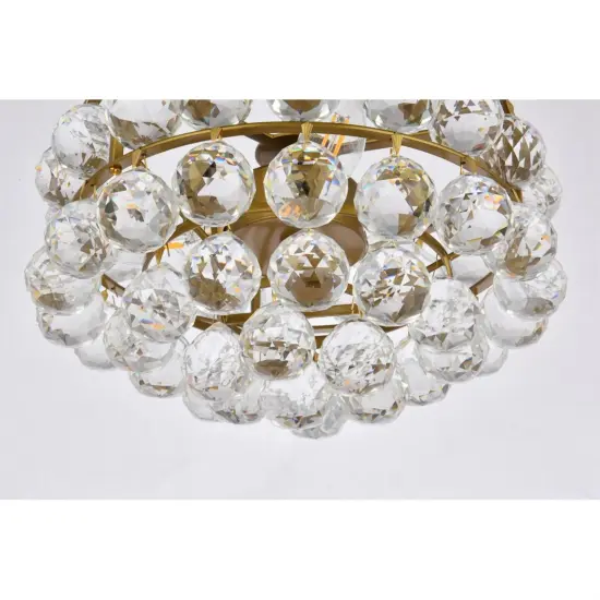 Savannah 12 inch flush mount in brass {4}