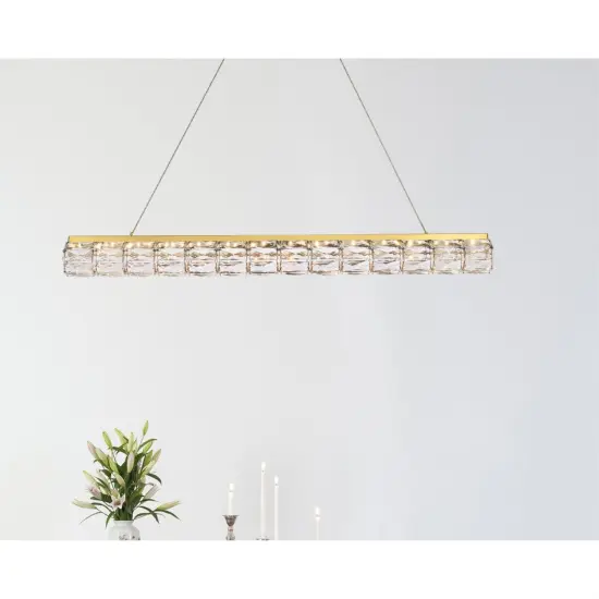 Valetta 42 inch LED linear pendant in gold {2}