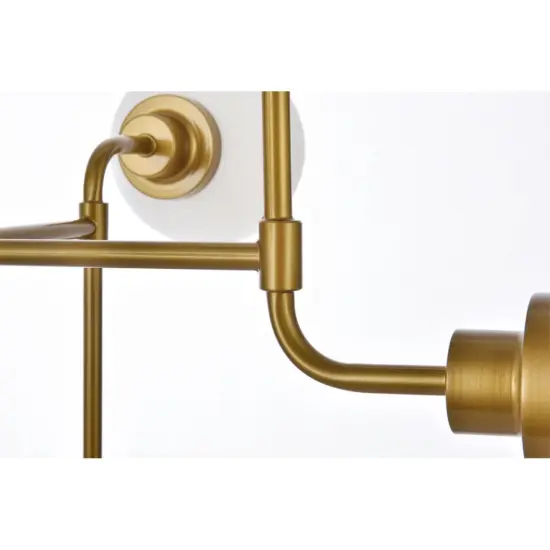 Hanson 8 lights pendant in brass with frosted shade {6}