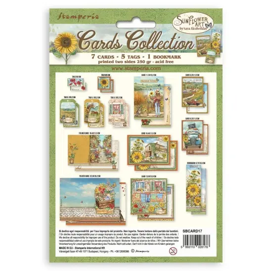 Stamperia Cards Collection-Sunflower Art {2}