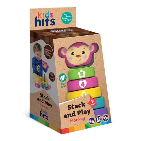 Kids Hits Wooden Stack and Play Monkey: Endless Fun in Every Stack! {6}