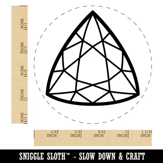 Trilliant Triangle Gem Diamond Cut Jewelry Rubber Stamp for Stamping Crafting Planners {1}