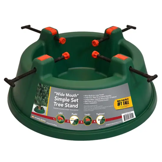 Simple Living Green Wide Mouth Simple Set Live Christmas Tree Stand -Hold Trees Up To 8ft {3}