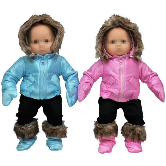 The Queen's Treasures 15" Baby Doll Clothes Set of Two Winter Outerwear {4}
