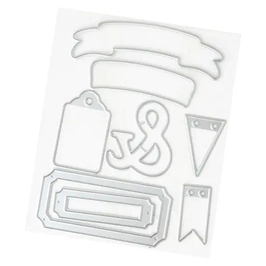 American Crafts A Perfect Match Metal Die Set-8/Pkg {4}