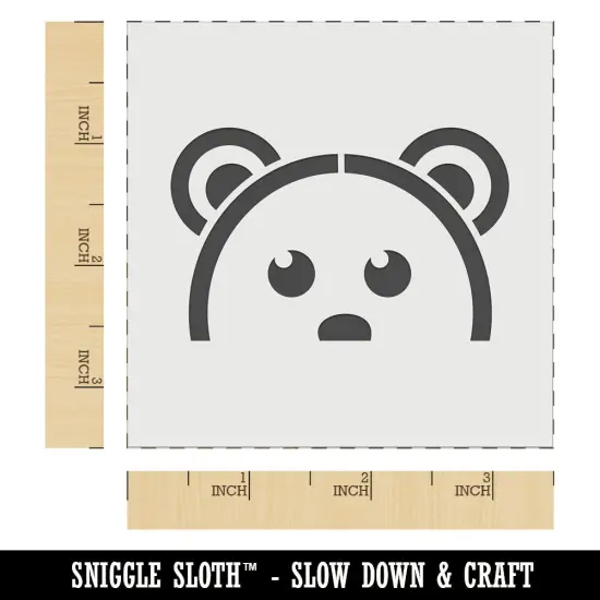 Peeking Bear Wall Cookie DIY Craft Reusable Stencil {5}