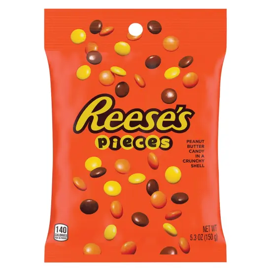 Reese's Pieces Candies 5.3oz Peg Bag(Case of 12) {1}