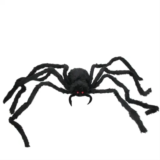 Northlight LED Lighted Spider with Flashing Eyes Halloween Decoration - 48" Black {4}