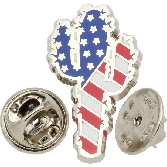 Saguaro Cactus American FlagPin 1" {2}